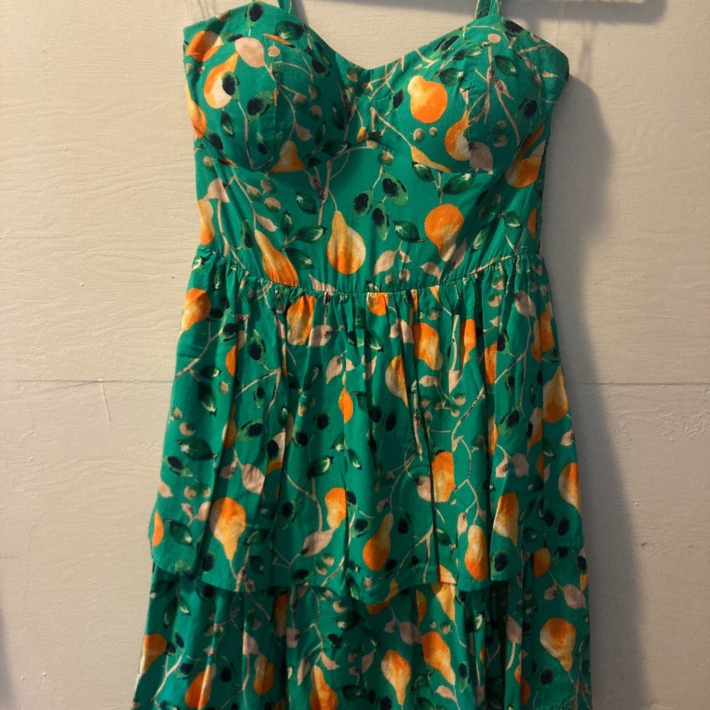 Green babydoll with golden orange pears 🍐